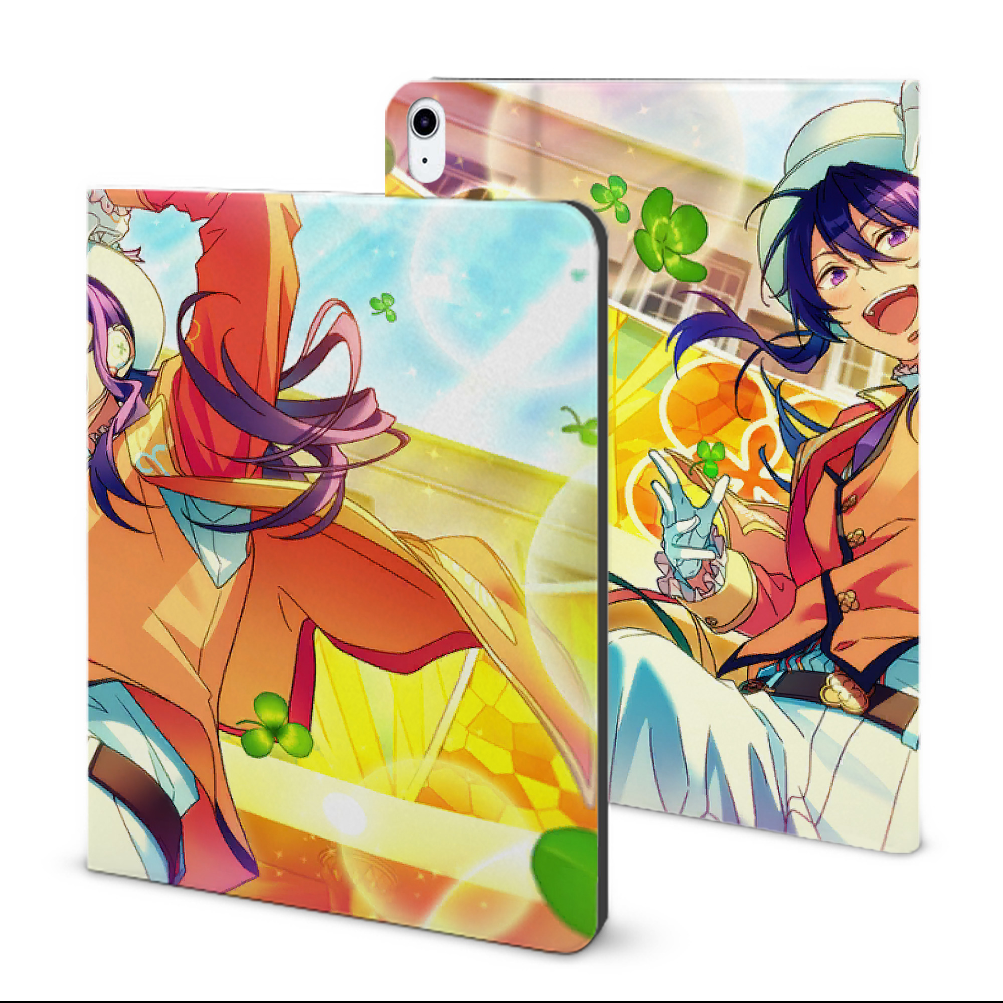 （画像用） あんさんぶるスターズ! Ensemble Stars IPad ケース ブック型 PUレザー TPU 耐衝撃 軽量 薄型 ペン収納なし 全面保護 IPad 各モデル対応